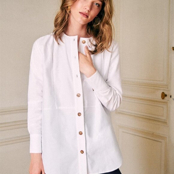 Sézane Ines blouse in white ~ size FR40, NWT! - Picture 2 of 9